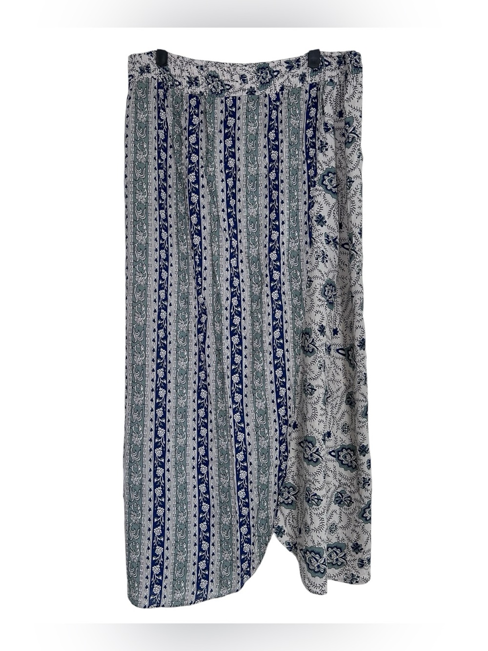 Hippie Laundry Maxi Skirt Women’s L Mixed Print Handkerchief Boho Eclectic